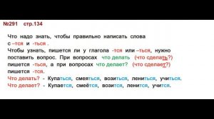 ГДЗ 4 класс, Русский язык, Упражнение. 291   Канакина В.П Горецкий В.Г Учебник, 2 часть