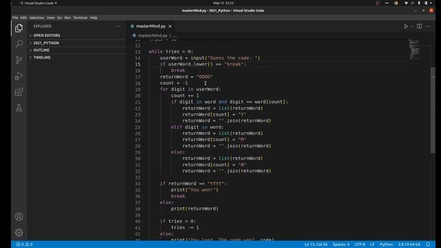 MASTERMIND Game in Python | Python Exercises #16