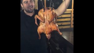 Куринные сердечки ? с грибами и сливками в казане и Утка ? запеченная в тонэ.