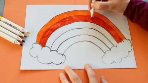 Кемпірқосақ суретін салу. Как нарисовать радугу