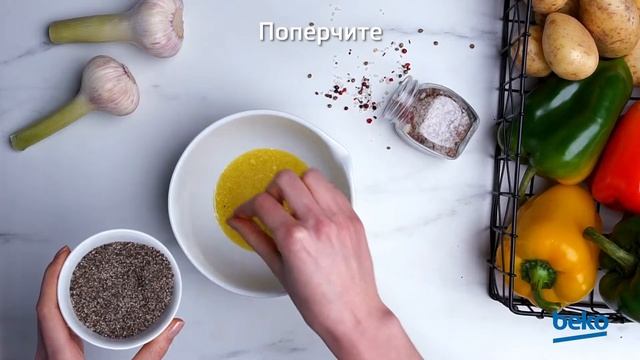 Запеченная курица-с двумя гарнирами