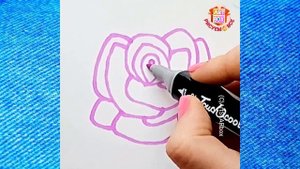 Как нарисовать РОЗУ просто фломастерами пошагово?#draw #rose