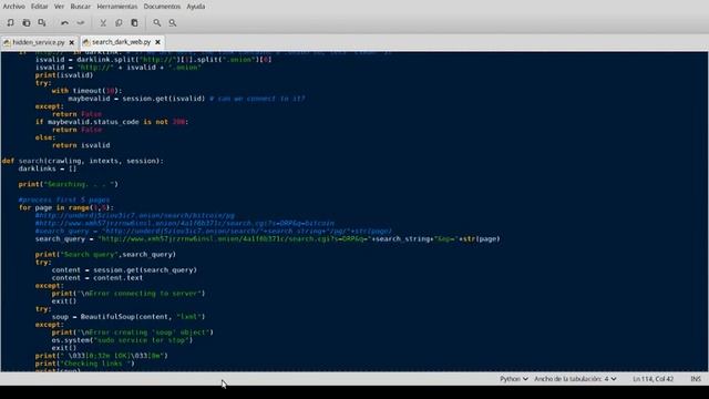Search hidden services in dark web with python смотреть онлайн