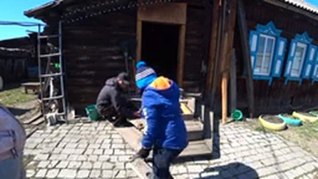 Посылка от папульки, ремонт крыльца с детьми, наклейки на марк-2, в гости к брату. смотреть онлайн