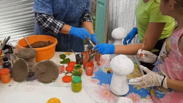 Лепка грибочков своими руками! смотреть онлайн