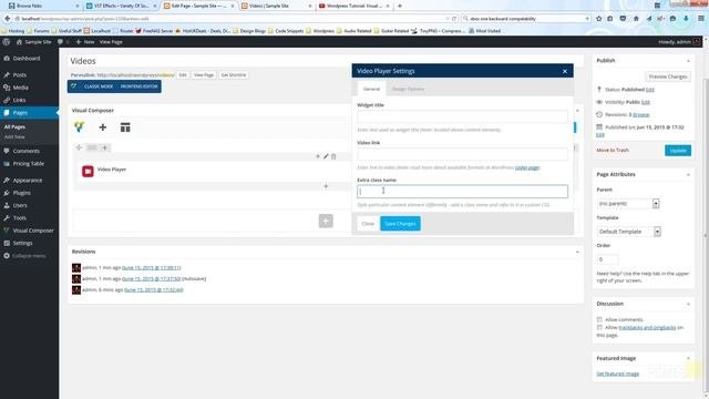 Wordpress Tutorial: Visual Composers Video Widget