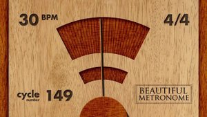 30 BPM 4/4 Wood Metronome HD
