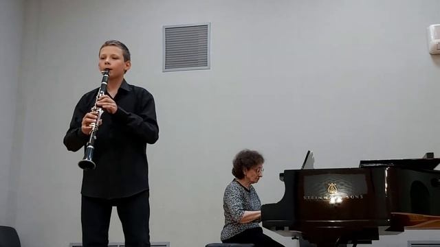 К. Вебер. Вариации для кларнета и фортепиано. Сергей Ковалев, концертмейстер Лилия Шабаньянц.