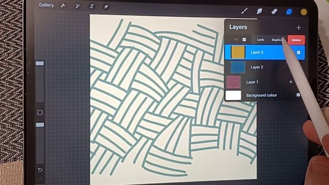 Создание безшовного паттерна в Прокриэйт Procreate. Текстуры в виде плетенной корзинки или вязание.