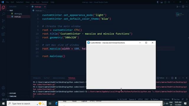 Customtkinter maxsize and minsize functions смотреть онлайн