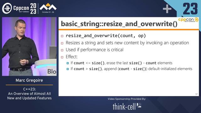 C++23: An Overview of Almost All New and Updated Features - Marc Gregoire - CppCon 2023
