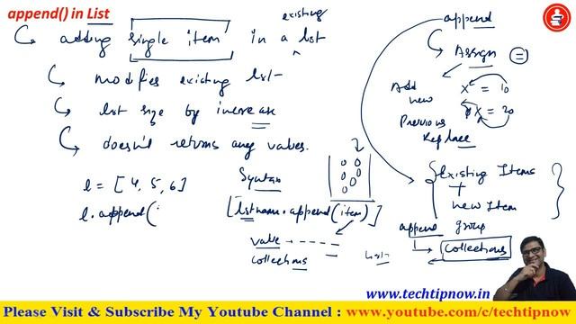 append() in list in Python Programming | append() method with example in Python | List methods