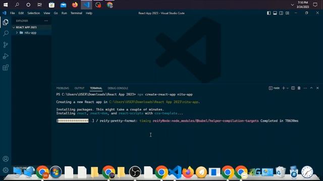First React app using create-react -app |Vs Code | npx | смотреть онлайн