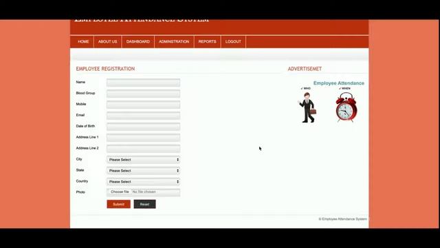 Employee Attendance System | PHP and MySQL Project Source Code | PHP MySQL CRUD Project