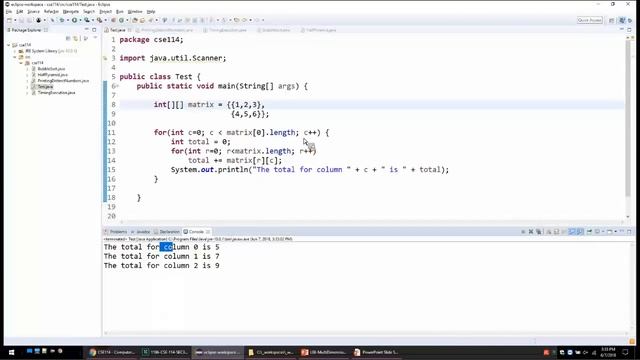 CSE114 Computer Science I: Multi-dimensional arrays смотреть онлайн