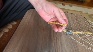 Привязка строп на кастинговую сеть.
