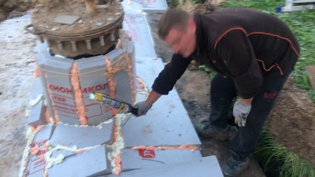 Установка б/у газгольдера / Монтаж газгольдера на участке