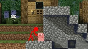 Stickman vs Minecraft ~ 100 DAYS SURVIVAL /  Animation VS Minecraft stick man