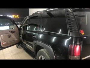 #Шевроле Тахо 2005 года с двойной тонировкой передних стекол