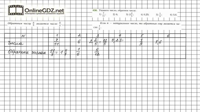 Задание №436 - Математика 6 класс (Мерзляк А.Г., Полонский В.Б., Якир М.С.) смотреть онлайн
