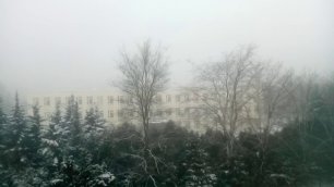 Туманное утро города Московский