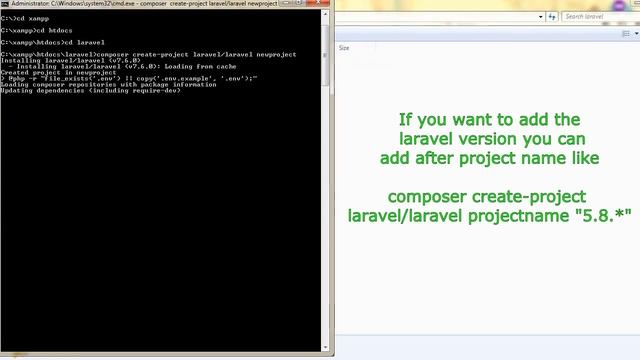 PHP Laravel Tutorial - How to create a new project in laravel 7?