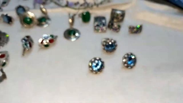 ?Моя коллекция серебряных украшений ?Обзор серебра. #серебро #камни