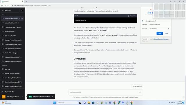 Python library for rendering HTML and javascript