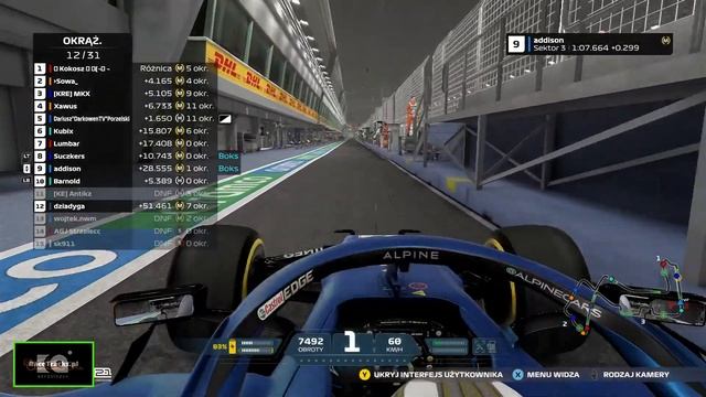 f12021 | Live #9 | GP SINGAPURU | sezon 3 | split retro | World League of Players