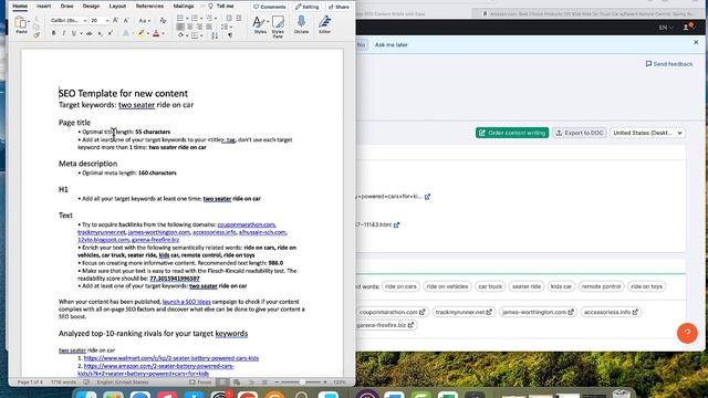Shopify SEO WalkThrough Part 2 Content changes, SEMRush Template, смотреть онлайн