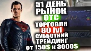 День 51. OTC Рынок Торговля 80 lvl субботний Трейдинг. Как торговать уровни поддержки.