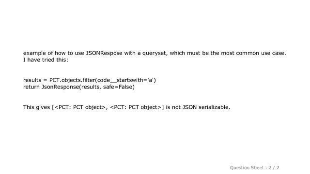 Django : Return QuerySet as JSON? смотреть онлайн