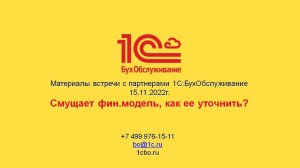 Смущает фин.модель 1С:БО как уточнить - комм. от Т. Золотых (1С-ПраТоН) и О. Бреус (Гора с Плеч)