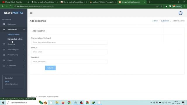 How to create a News Website Using Admin Panel with the help of PHP #collegeprojects
