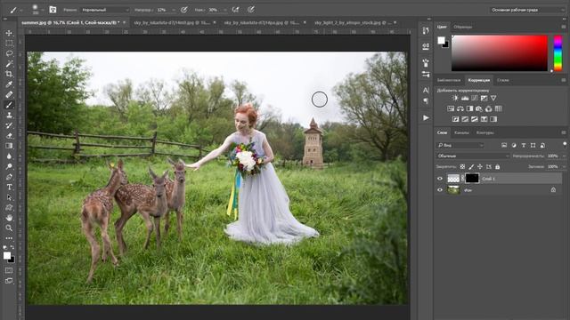 Как восстановить пересвеченное небо в фотошопе? смотреть онлайн