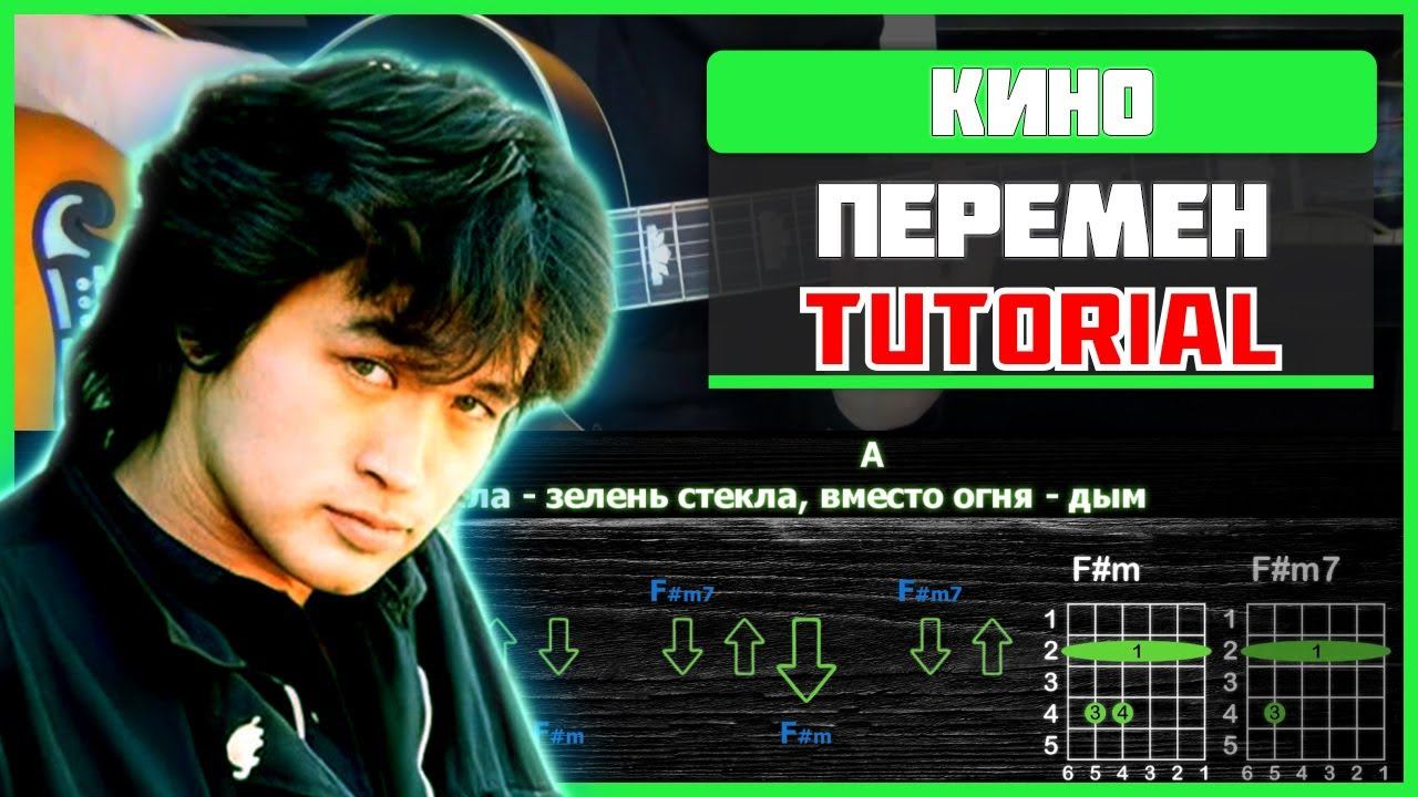 Как Играть Кино - Перемен На Одной Гитаре за Час! Разбор песни (аккорды + бой)