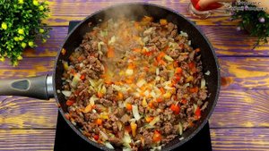 Быстрый РЕЦЕПТ на ужин из макарон/ Вкусное блюдо из ФАРША и макарон # 3