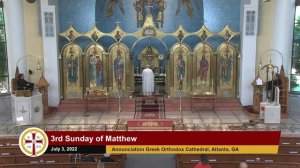 20220703–3rd Sunday of Matthew