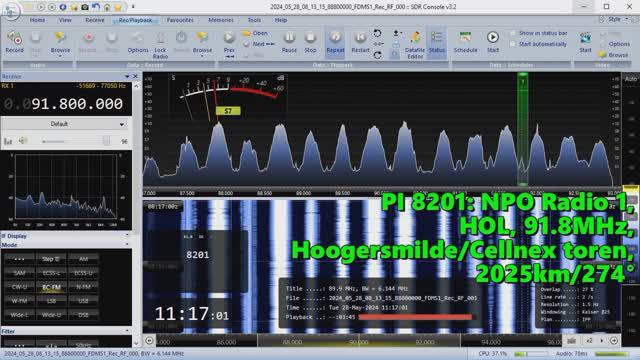 28.05.2024 08:13UTC, [Es], интерференция на 91.8МГц, Нидерланды, Германия, Польша