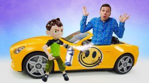 Видео игры машинки - БЕН 10 красит тачку у Мастера Фёдора! Супергерои игры для мальчиков с Бен Тен