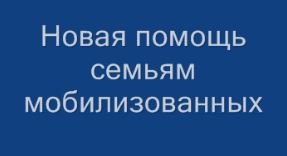 Власти разработали комплекс мер поддержки семей мобилизованных