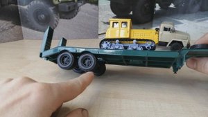 Обзор модели Краз-252 с прицепом ЧМЗАП-5523, масштаб 1:43, "Наш автопром"