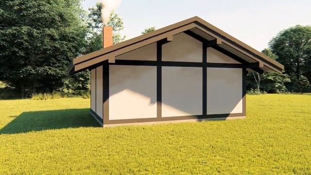 Проект беседки Фахверк 6х4 смотреть онлайн