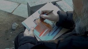 Как рисовать Город  Зарисовка Пастель Пленэр City sketch Pastel Plein Air UrbanSketch Urbansketchin