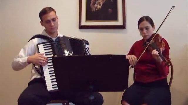 Largo -- Accordion and Violin Duet смотреть онлайн
