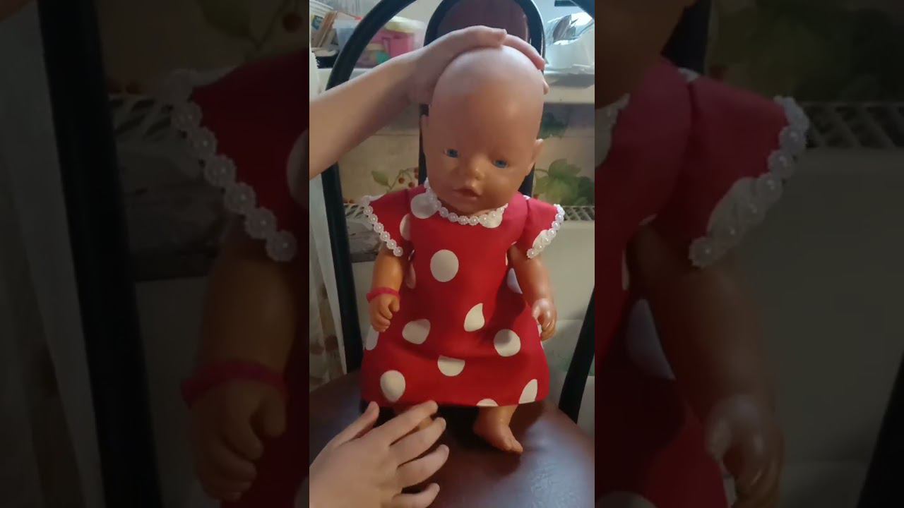 Платье для куклы Беби Бон своими руками #diy #babyborn #платьедлякуклы