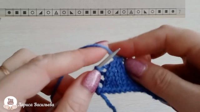 МК узора "Ажурные ромбы" // В копилку узоров