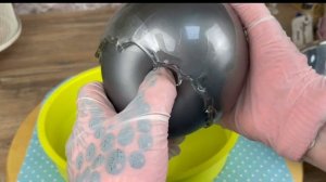 Зимний шар из изомальта для декора торта