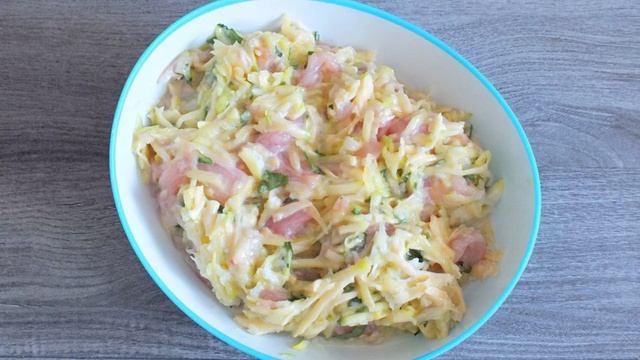 Запеканка из кабачков с курицей в мультиварке