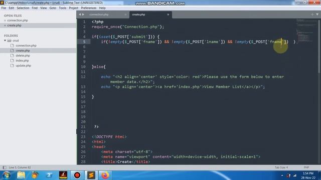 PDO-MYSQL CRUD  WITH COMPLETE CODE PART 2 (PDO CREATE SCRIPT)